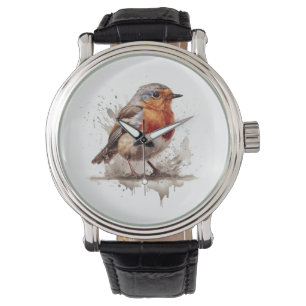 Charming Backyard Robin Armbanduhr
