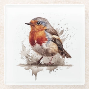 Charming Backyard Robin Glasuntersetzer