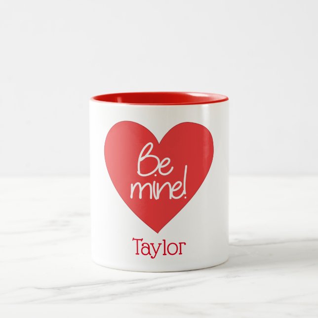 Charming Be my Red Heart Zweifarbige Tasse (Mittel)