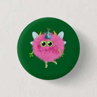 Charming birthday monster button