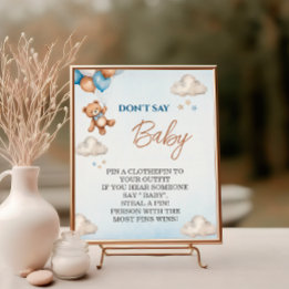 Charming Blue Bear Dont Say Baby Showspiel Poster