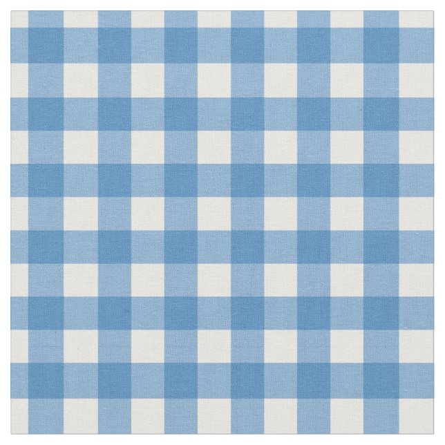 Charming Blue Gingham Stoff (Nahaufnahme)