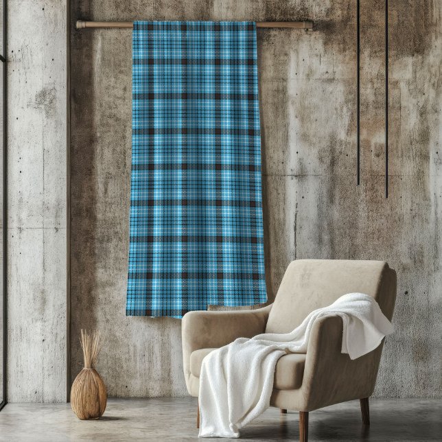 Charming Blue Gray Kariert Throw für Herren-Gaben Fleecedecke (Charming Blue Grey Plaid Throw for Men's Gifting Fleece Blanket)