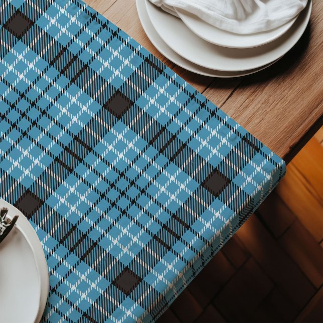 Charming Blue Gray Runner - Familiengeschenk Idee Großer Tischläufer (Charming Blue Grey Runner – Family Gift Idea)