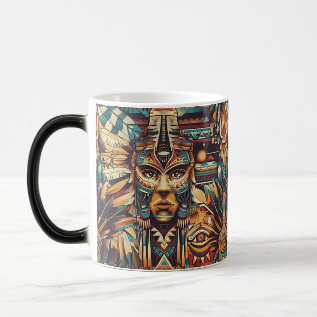 Charming Blue "Mesoamerican Motif" Morphing Tasse  (Links)