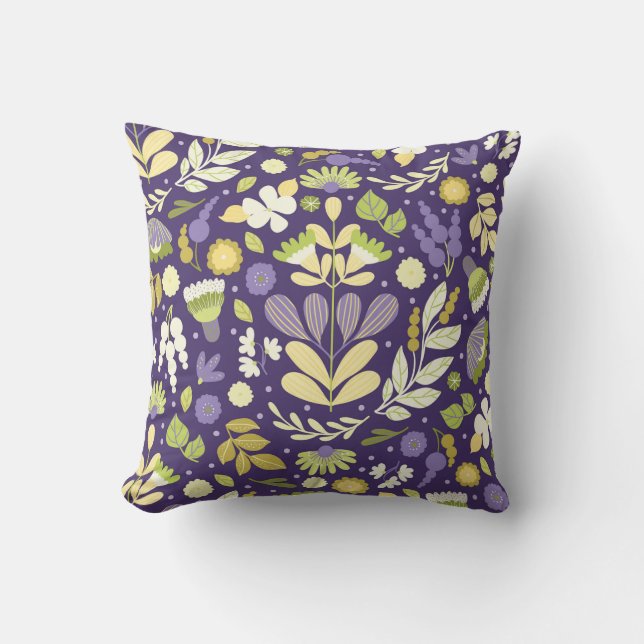 Charming-Blumengitter Kissen (Vorderseite)