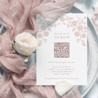 Charming Blush Folk Blume Floral QR Code