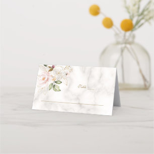 Charming Blush Gold Blume Tischnummer Marmor P Platzkarte