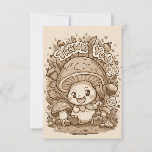 Charming Boho Mushroom Vielen Dank Dankeskarte