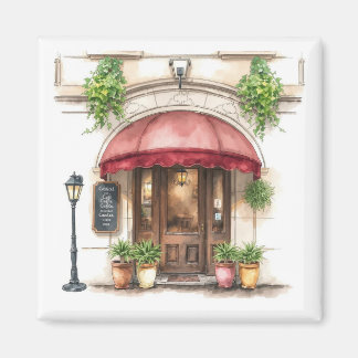 Charming Café Corner Magnet