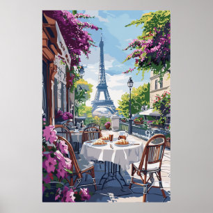 Charming Café Scene Poster