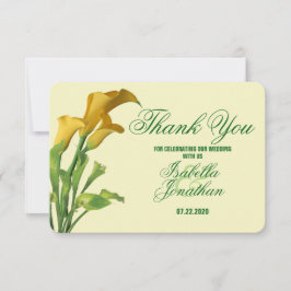 Charming Calla Lily Wedding Dankeschön Card