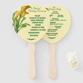 Charming Calla Lily Wedding Hand Fans Fächer