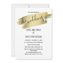 Charming Calligraphy Gold Stroke Wedding