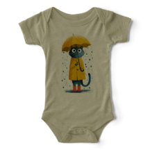 Charming Cartoon Cat Raincoat Bodysuit
