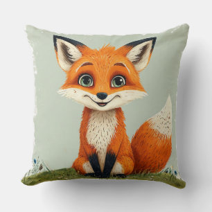 Charming Cartoon Fox lächeln Kissen