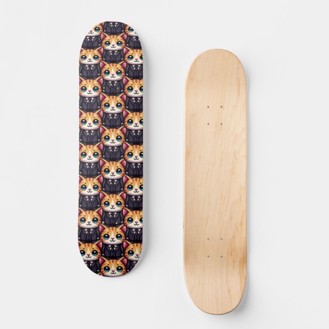 Charming Cat Führungskraft Skateboard (Vorderseite)