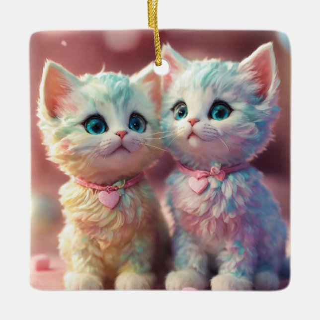 "Charming Cat Ornaments" Keramikornament (Vorderseite)