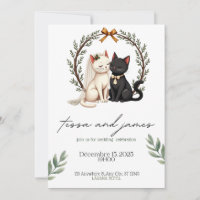 Charming Cat Paar Wedding Einladung