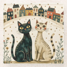 Charming Cats Glasuntersetzer
