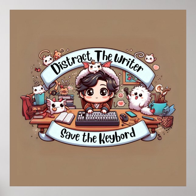 Charming Chaos: Das Wesen des Schriftstellers Poster (Vorne)