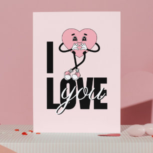 Charming Charakter Herz Valentine Postkarte