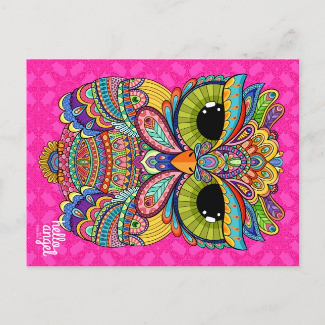 Charming Charlie Owl Postcard Postkarte (Vorderseite)