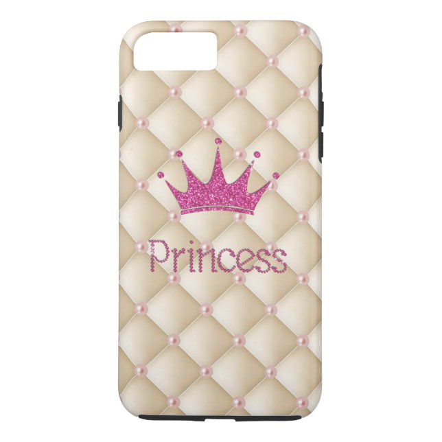 Charming Chic Pearls, Tiara, Prinzessin, Glitterie Case-Mate iPhone Hülle (Rückseite)