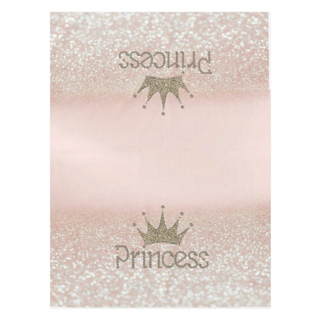 Charming Chic Tiara, Prinzessin, Glitzer Bokeh Tischdecke (Vorderseite)