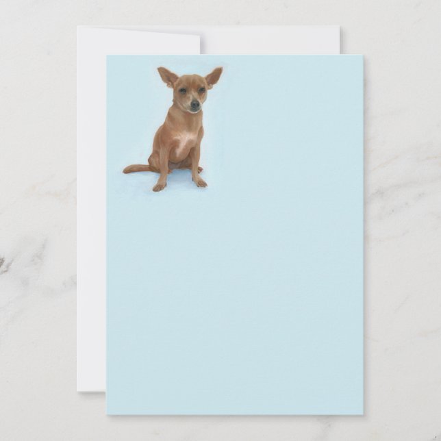 Charming Chiweenie Note Card Mitteilungskarte (Vorderseite)