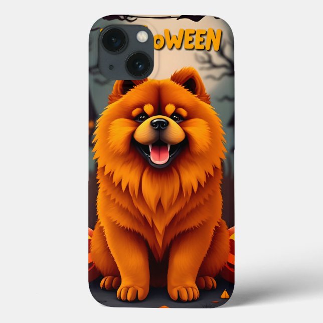 Charming Chow Chow Dog feiert Halloween Case-Mate iPhone Hülle (Rückseite)