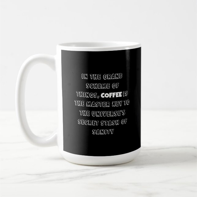 Charming Coffee Philosophy Spaß Kaffeetasse (Links)