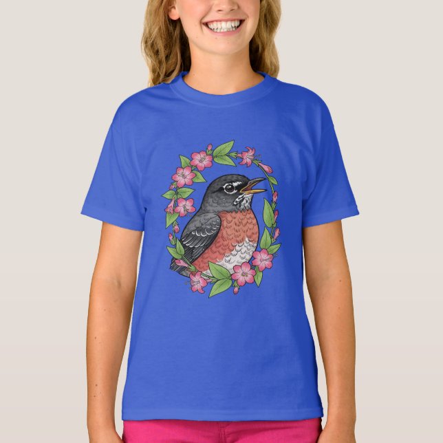 Charming Connecticut Bird With Mirabilis T-Shirt (Vorderseite)