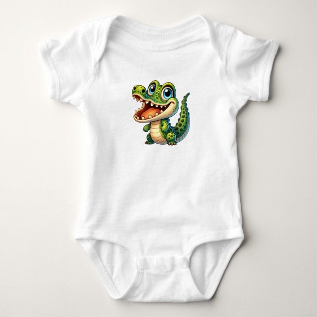 Charming Croc Baby Strampler (Vorderseite)