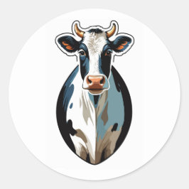 Charming Dairy Cow Sticker - Rustikales Landtier