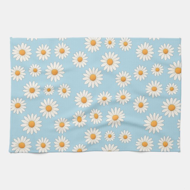 Charming Daisy Floral Kitchtuch Geschirrtuch (Horizontal)