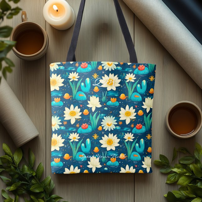 Charming Daisy und Cactus Wellness Tote Tasche (Von Creator hochgeladen)