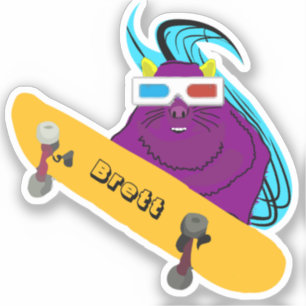 Charming Eichhörnchen Humorvolle Skateboard Decal Aufkleber