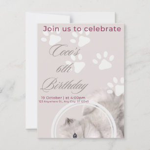 Charming Einladung zum Geburtstag   Personalisierb Postkarte