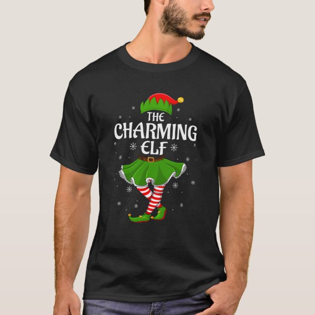 Charming Elf Christmas Family Girls Women Elf Squa T-Shirt (Vorderseite)