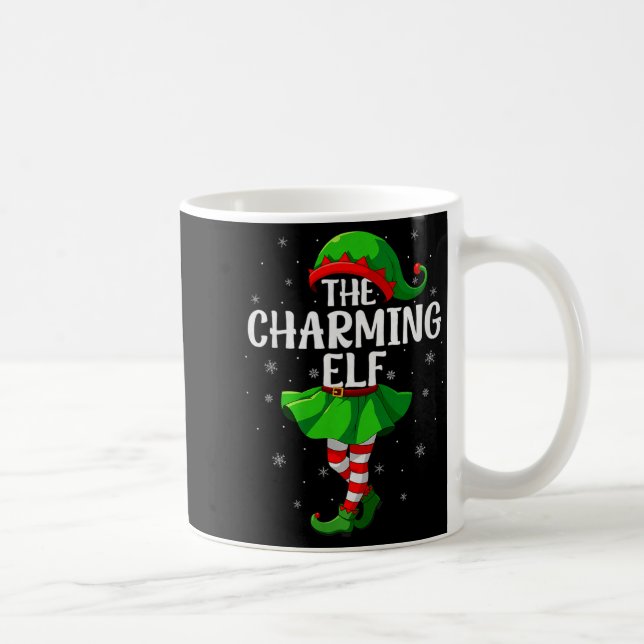 Charming Elf Christmas Girls Women Elf Squad Xmas  Kaffeetasse (Rechts)