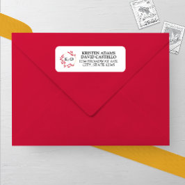 Charming Fall Leaf Monogram Wedding Address