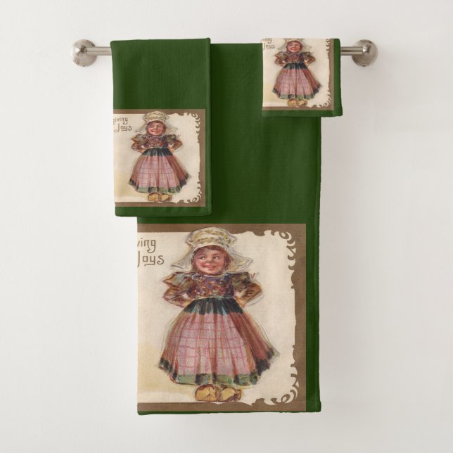 Charming Festive Erntedank Joys Turkey Badhandtuch Set (Insitu)