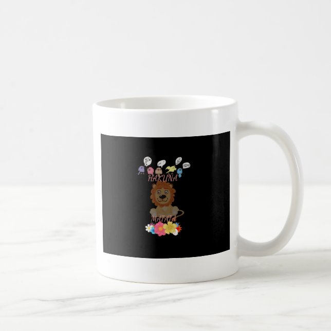 Charming "Flora and Fauna Hakuna Matata" Baby Lion Tasse (Rechts)