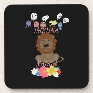 Charming "Flora and Fauna Hakuna Matata" Baby Lion Untersetzer