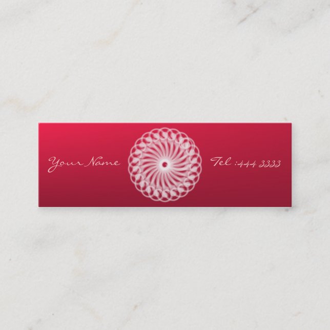 Charming Floral Mandala Mini Visitenkarte (Vorderseite)