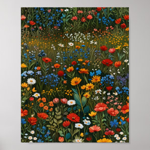 Charming Floral Poster Wallfahrtskirche Madonna