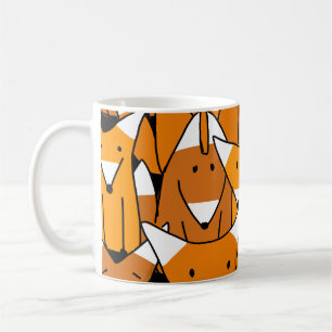 Charming Fox Family: Spielerisches Tiermuster Kaffeetasse