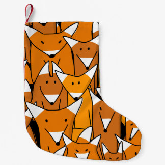 Charming Fox Family: Spielerisches Tiermuster Kleiner Weihnachtsstrumpf