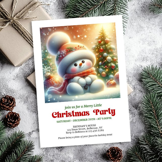 Charming funny snowman invite holiday tones DGL Einladung (Charming funny snowman invite holiday tones digital

)